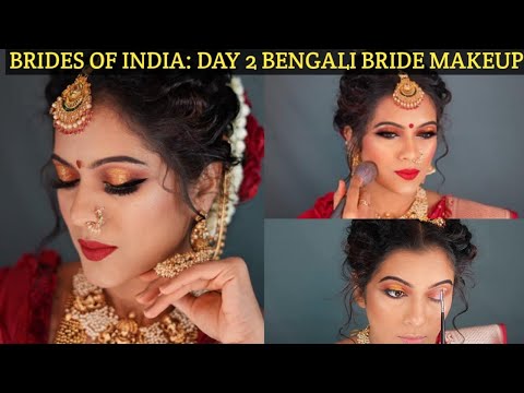 FREE PROFESSIONAL MAKEUP CLASS हिंदी| BRIDES OF INDIA|BENGALI BRIDAL MAKEUP+HAIR TUTORIAL|PRATIBHA