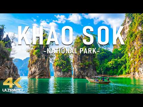 Khao Sok National Park 4K – Tropical Jungle, Floating Lake & Karst Mountains | Relaxing Nature Film