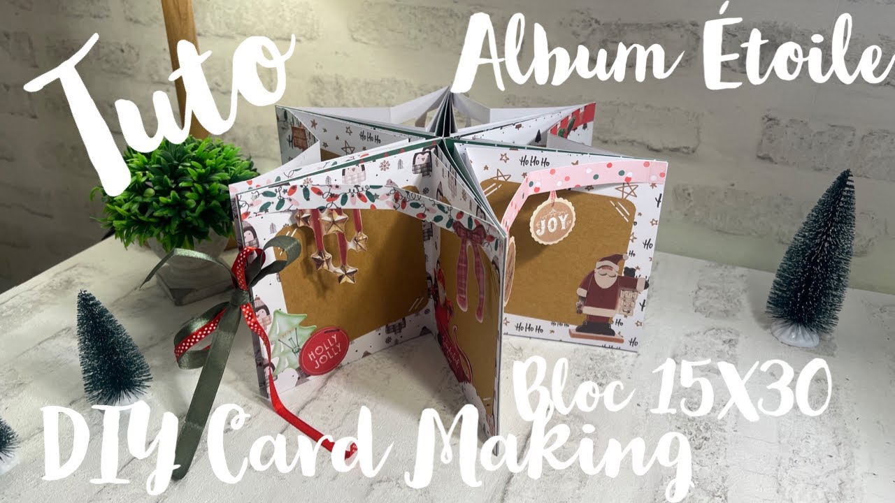 Scrapbooking, voici le tuto de notre album étoile, avec les papiers de chez action ￼