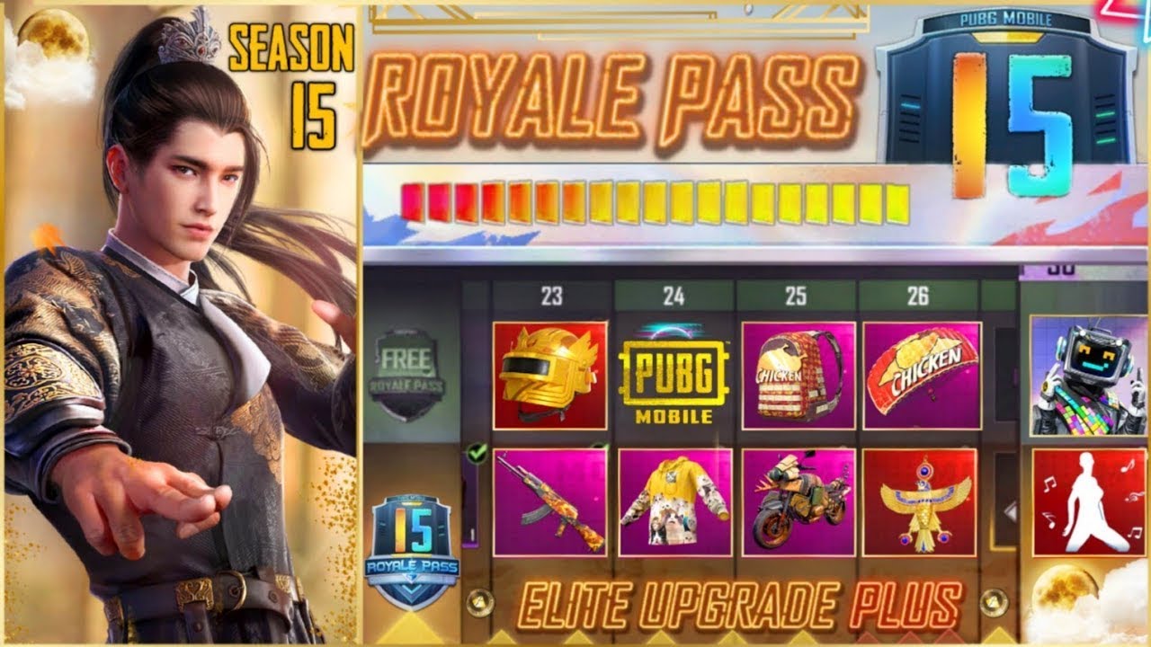 PUBG MOBILE SEASON 15 ROYAL PASS   REWARDS