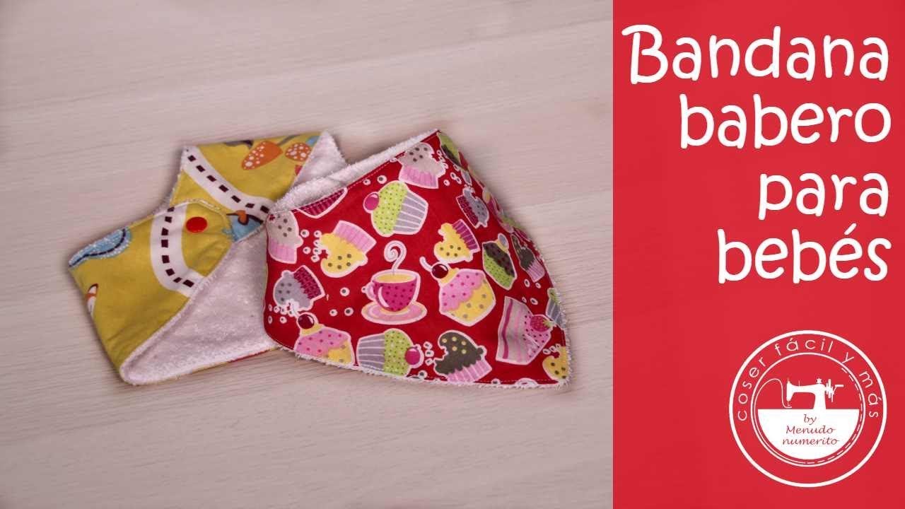 COMO HACER UN BANDANA PARA BEBES (PATRON GRATIS) - TUTORIAL DE