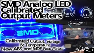 SMD Analog LED Calibrated Meters - Output, Temperature, Voltage - NEW ABS/MDF FACEPLATES!