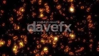 DAVE FX - Orange Glowing Air Soap Bubbles Motion Graphic Background Backdrop