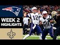 Patriots vs. Saints | NFL Week 2 Game Highlights