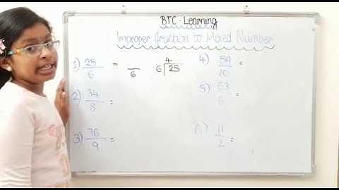 11 Plus Maths, SATS & GCSE grade 2 - Improper fraction to mixed fraction!!