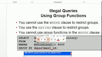 Oracle Lecture 5-(Part 2)