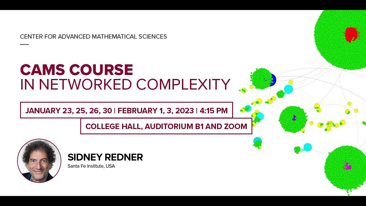 "Out-of-equilibrium Processes" by Prof. Sidney Redner (Santa Fe Institute, USA) - Lecture III