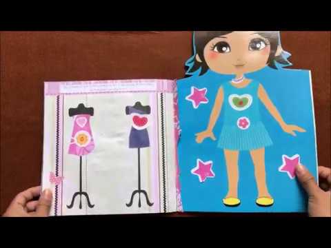 Video Đồ chơi bé gái dán hình trang điểm váy đầm công chúa... - youtube