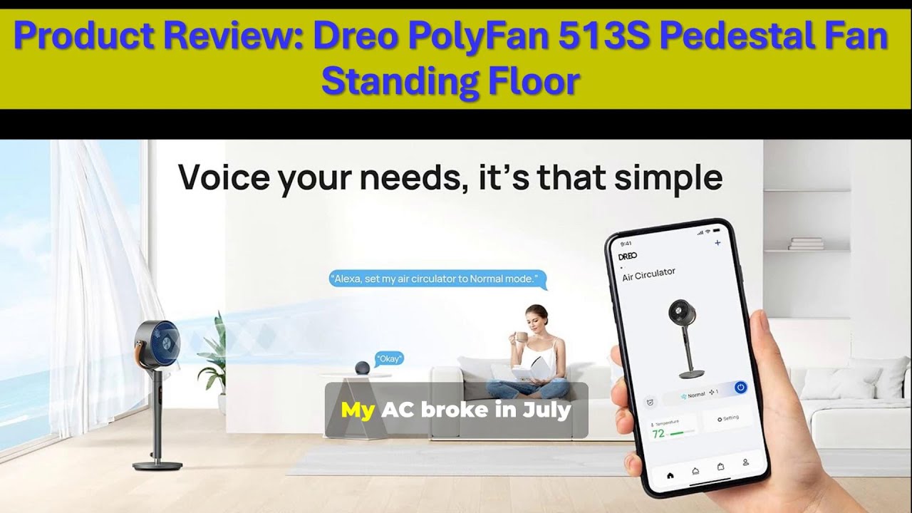 Product Review: Dreo PolyFan 513S Pedestal Fan Standing Floor