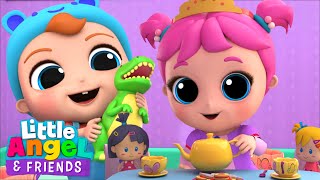 Jill's Princess Tea Party Song | Little Angel And Friends Kid Songs