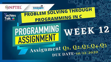 NPTEL Problem solving through Programming In C Week 12 Programming Quiz Assignment Solutions| Swayam