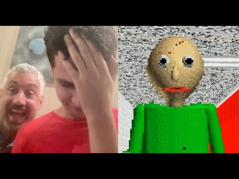 teaching my dad how to play baldi's basics - YouTube