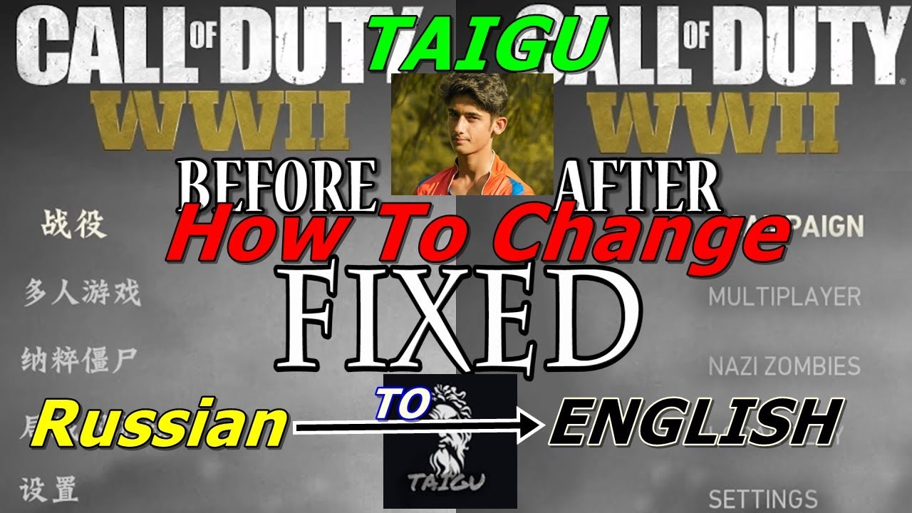 How to Change Language in Call of Duty WWII Call of Duty WW2 Language Fix -  Video Dailymotion