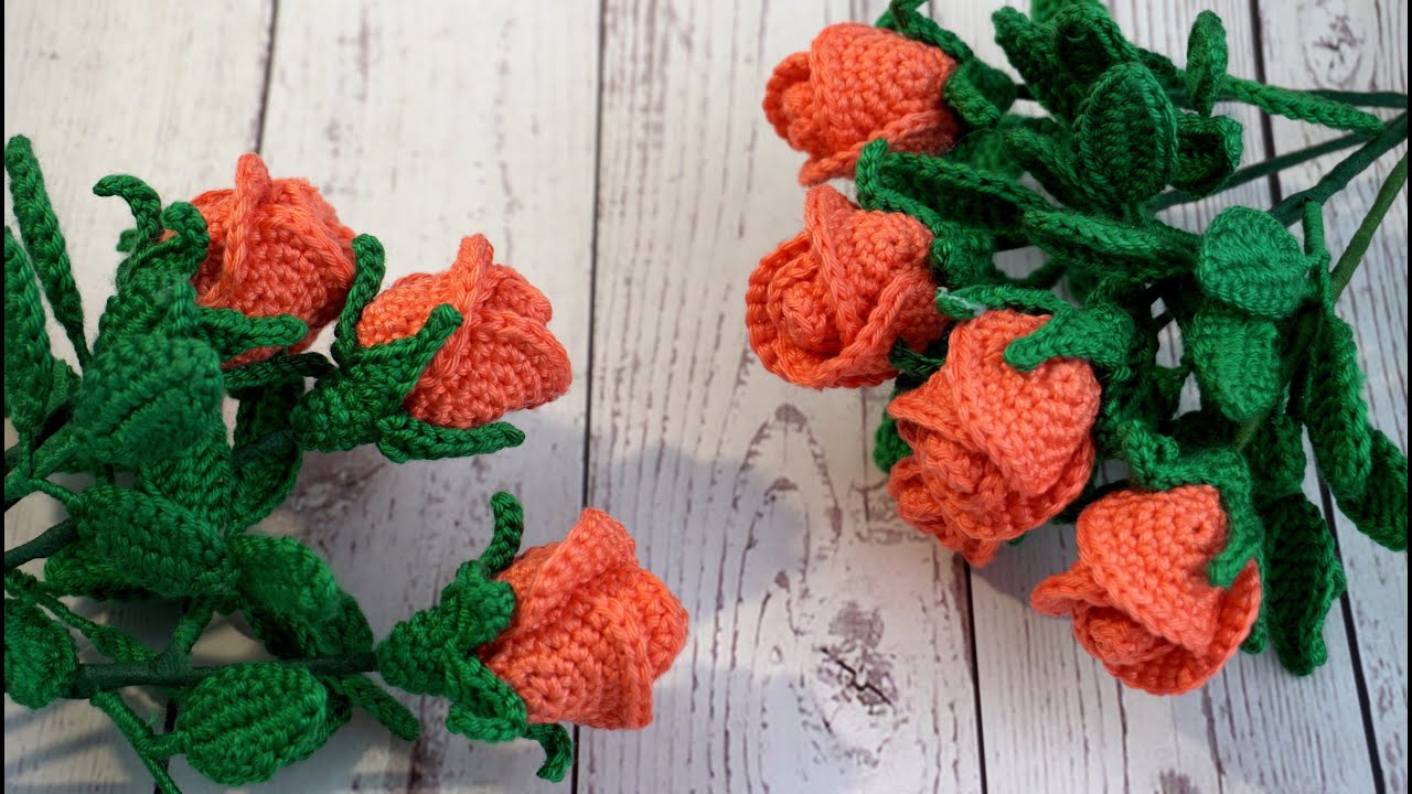 ROSA TEJIDA EN CROCHET PASO A PASO