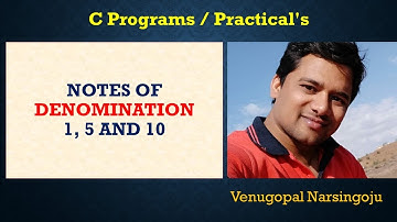 Printing denomination | Venugopal Narsingoju