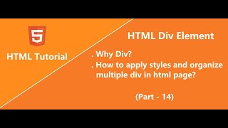 HTML Div Element - Part 14 | HTML Tutorial
