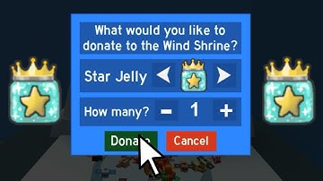 Donating A Star Jelly To Wind Shrine (Bee Swarm Simulator) (Roblox)