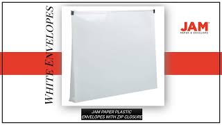 218Z1wh Plastic Envelopes with Zip Closure - Letter Booklet - 9 3/4 x 13 - White - 12/Pack