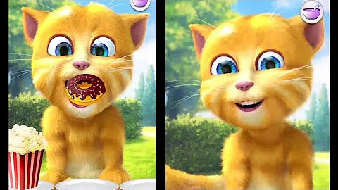 Video 10729861: talking ginger funny cat, talking ginger game