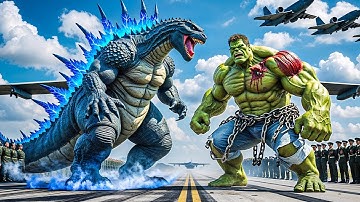 BLUE HULK vs RED HULK EPIC BATTLE! However, GODZILLA Unexpected SAVE Changes Everything!