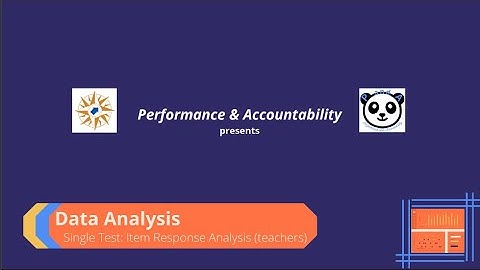 Data Analysis: Single Test - Item Response Analysis (for teachers)