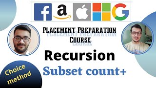 Subset Sums |Count no. of subset| Recursion 9 |Placement Preparation Series |Medium || C++ || GFG ||