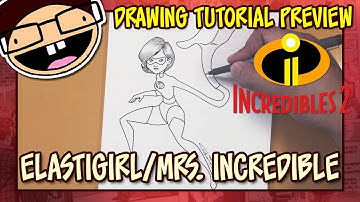 [PREVIEW] How to Draw ELASTIGIRL / MRS. INCREDIBLE (Incredibles 2) | Drawing Tutorial Time Lapse
