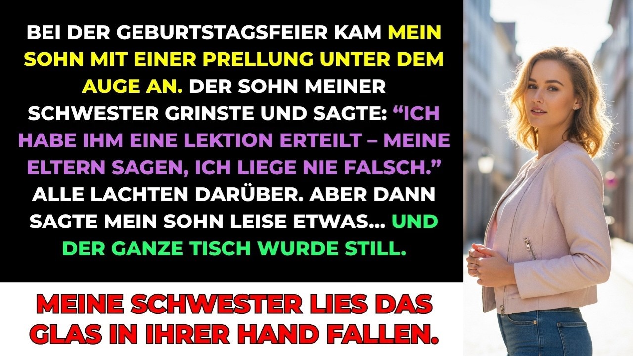 Auf Der Geburtstagsfeier Wurde Ein Scherz Düster, Als Mein Sohn Sprach Und Meine Schwester