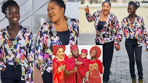 Toyin Abraham And Step Daughter Twin In A Matching Outfit Celebrate Togetherness