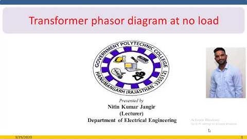 2 EE206 3.5 .1 TRANSFORMER PHASOR DIAGRAM AT NO LOAD by Nitin Kumar Jangir GPC Hanumangarh