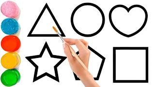 2D Shapes Challenge for Smart Kids🎨| Circle, Star, Oval Learn with Fun Coloring #286