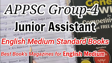 English Medium Stadard Books for APPSC Group 4 | Best Books for APPSC Group4 junior Assistant