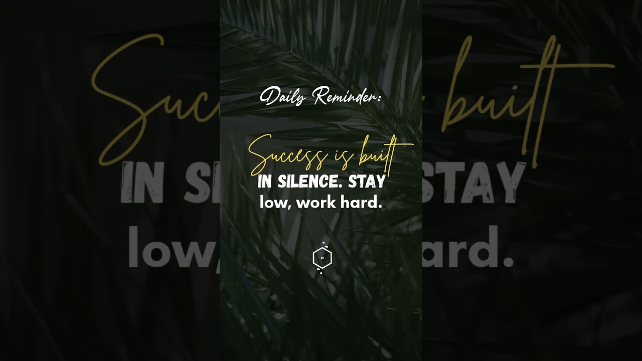Build in Silence, Shine in Time