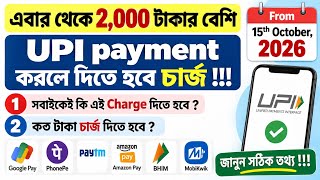 Charge For More Than 2,000 Rupees Upi Payments Upi Payments New Charge Rule New Mdr Charge Rule