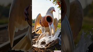 white pigeon planting a apple tree #ai #shortvideo #short #story #animation  #pigeon #apple #hindi