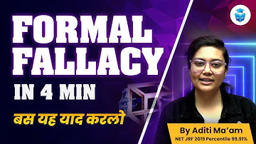 Formal Fallacy | Logical Reasoning| Paper1 Most Important Topics | Aditi Ma