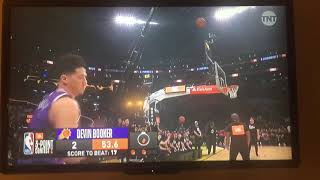 Devin Booker with 28 points to win the NBA all star 3 point contest