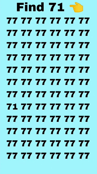 Find Number 71##