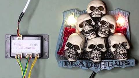 Copy of Scared Stiff Pinball Skull Pile Candle Mod - multi-colour RGB candles