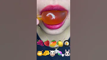 Asmr SWEET CUTE MANGO DRINK MELON CANDY WATER JELLY Eating Sounds Shorts 
