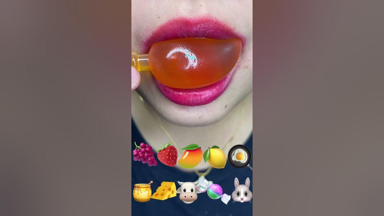 asmr SWEET CUTE MANGO DRINK MELON CANDY WATER JELLY  eating sounds #shorts