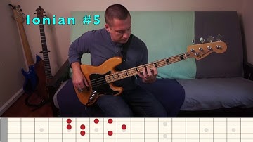 One Minute Bass Lesson #2: Harmonic Minor Modes