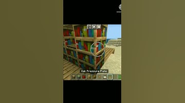 MINECRAFT SECRET BOOKSHELF CHEST BUILD HACK#minecraft #trending #viral #shorts
