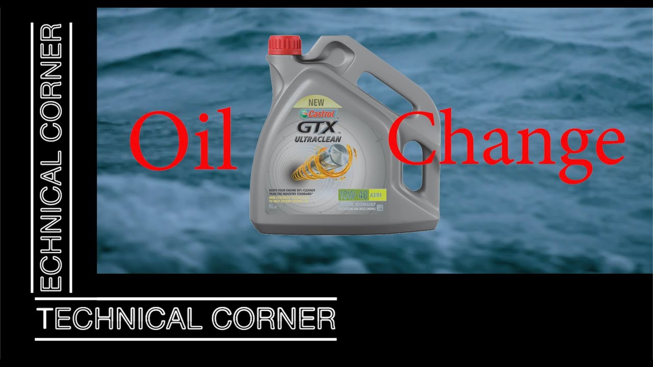 Changing your engine oil in a boat.