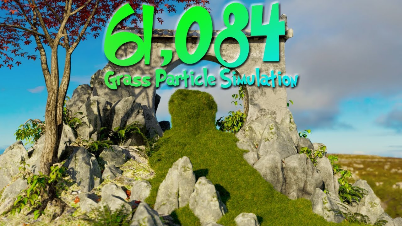 Moss Particles 61,084 Moss Particle Simulation The Green Goblin #Satifying - YouTube