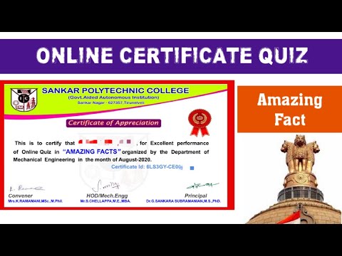 Online Certificate Quiz On Imazing Facts L Imazing Facts Quiz L Online Quiz Competition Freequiz Youtube<script async src=