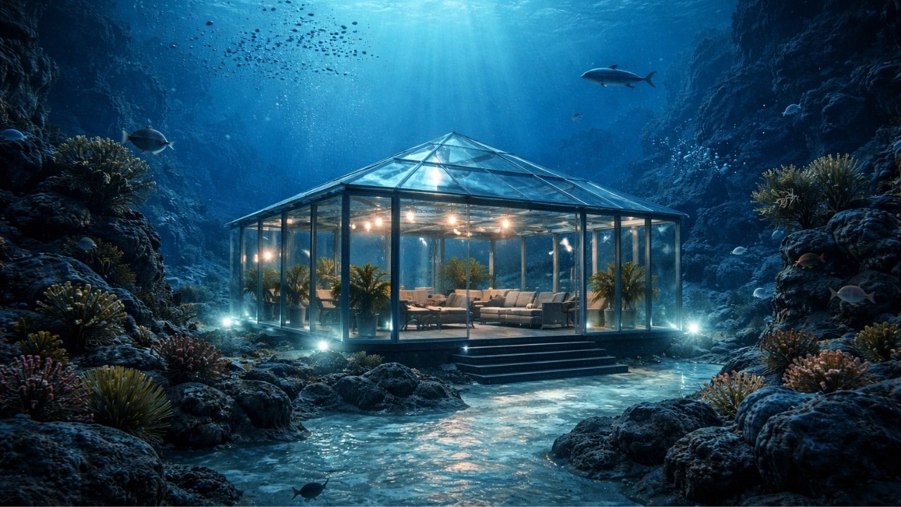 A Luxury Glass Vault Built Into the Sunken Ruins of the Bermuda Triangle (Solo ASMR)