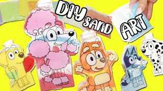 Bluey and Bingo DIY Sand Art Creations! Crafts for Kids