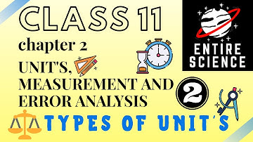 CLASS 11 PHYSICS COMPLETE COURSE || LEC 2 | CHAP. 2 | UNIT`S, MEASUREMENT & ERROR || TYPES of UNIT`S