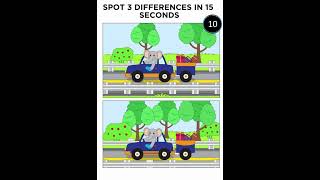 🧩 Find all differences if you are a GENIUS #braintraining #puzzle #brainexcercise